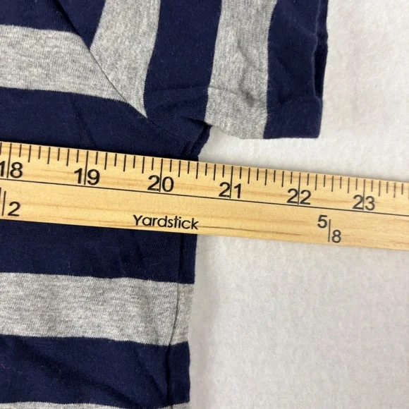 Polo Ralph Lauren, Striped T-Shirt, Gray and Dark Blue, Crew Neck, - Picture 9 of 11